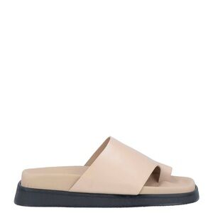 ALOHAS Beige and Black Slide Sandals